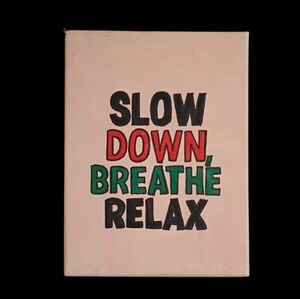 Handpainted Motivational Canvas Art with Bold Text Wall Art Signed 9x12"